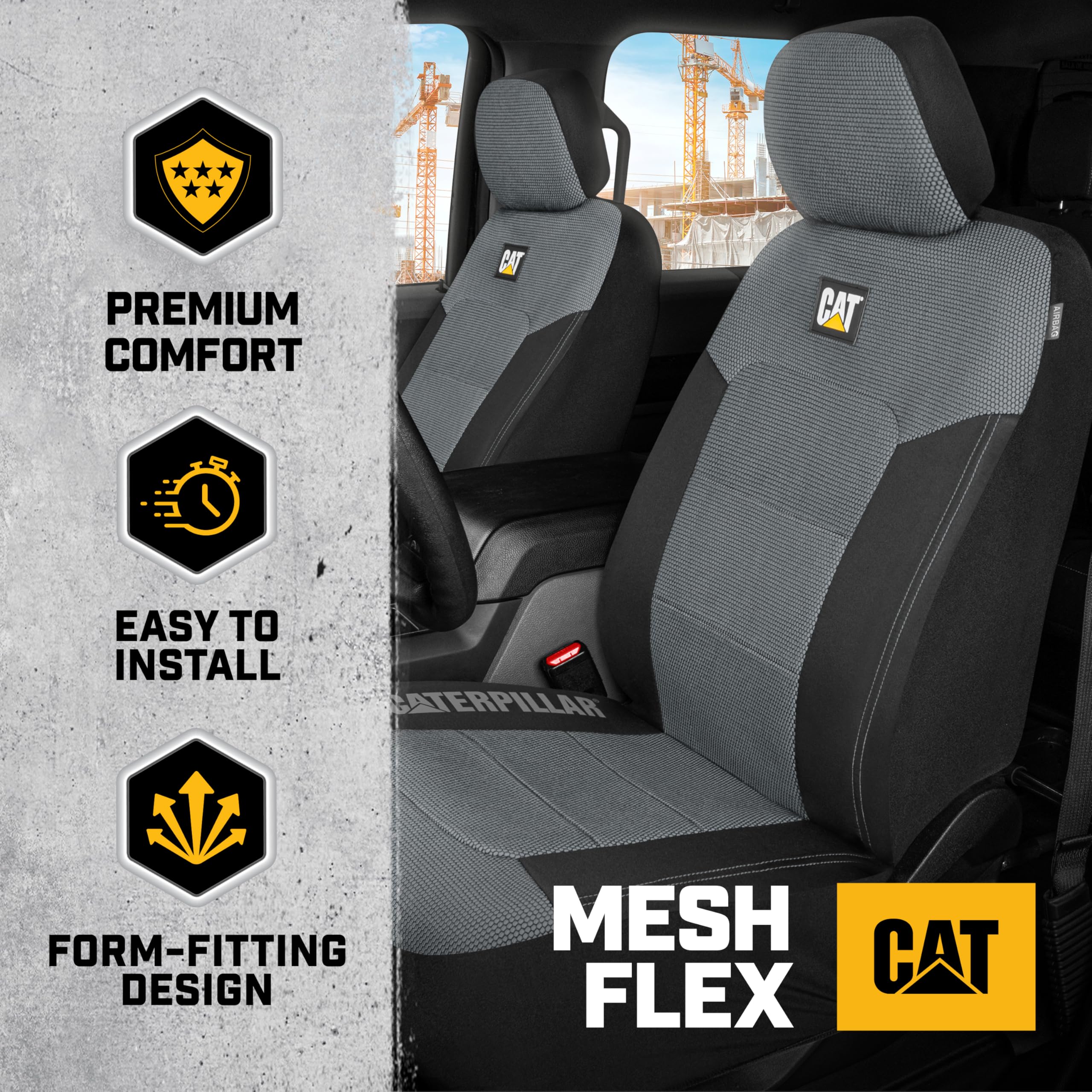 Foto 3 pulgar | Fundas De Asiento Automotrices Cat Meshflex Para Automóviles, Camiones Y Suv - Venta Internacional.