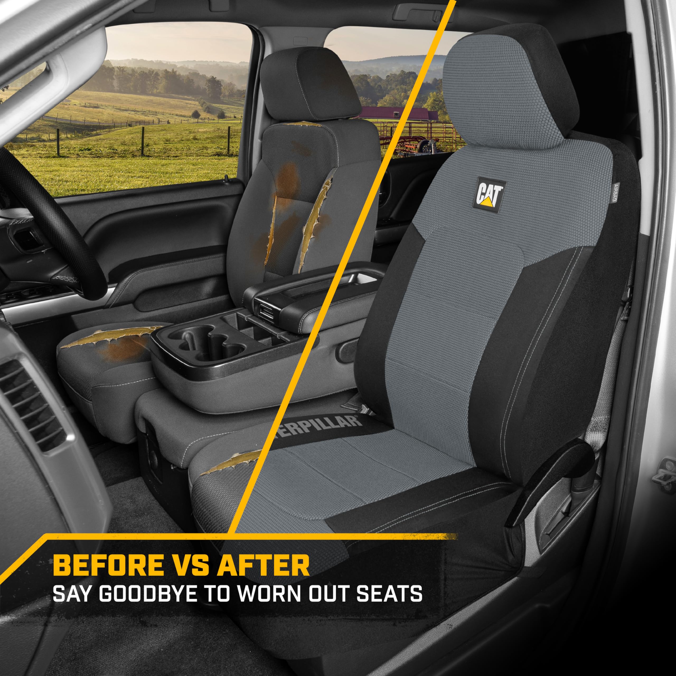 Foto 7 pulgar | Fundas De Asiento Automotrices Cat Meshflex Para Automóviles, Camiones Y Suv - Venta Internacional.
