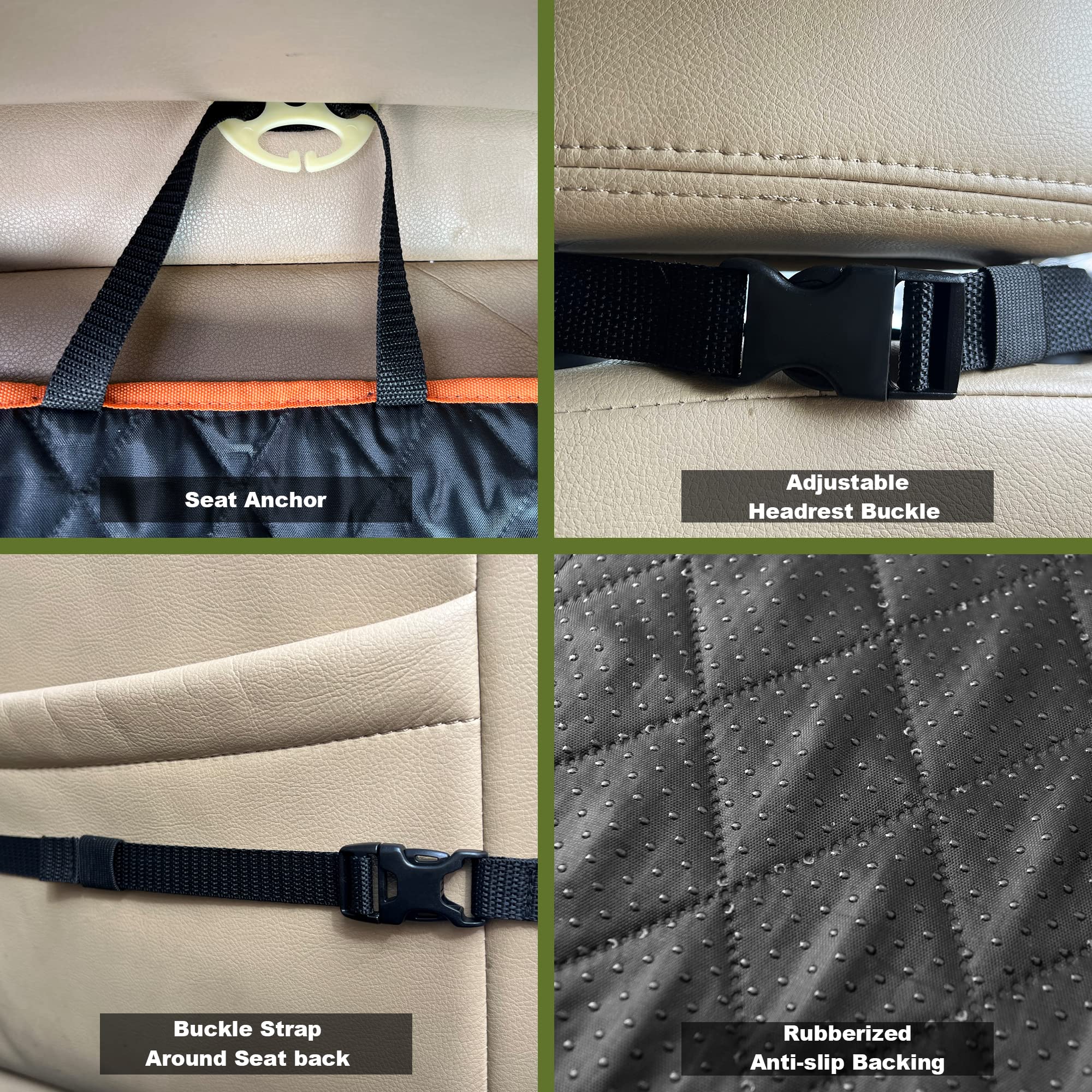 Foto 6 pulgar | Funda De Asiento Delantero De Coche Para Perros Femular, Impermeable, Paquete De 2 - Venta Internacional.