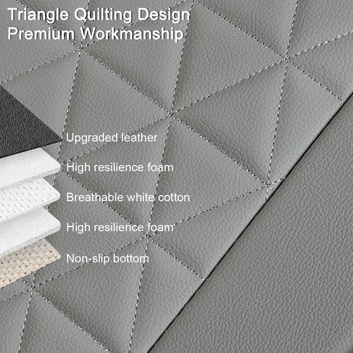 Foto 4 pulgar | Funda De Asiento De Coche Black Panther Luxury De Piel Sintética Gris - Venta Internacional.