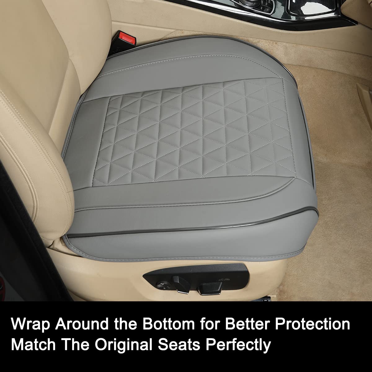 Foto 6 pulgar | Funda De Asiento De Coche Black Panther Luxury De Piel Sintética Gris - Venta Internacional.