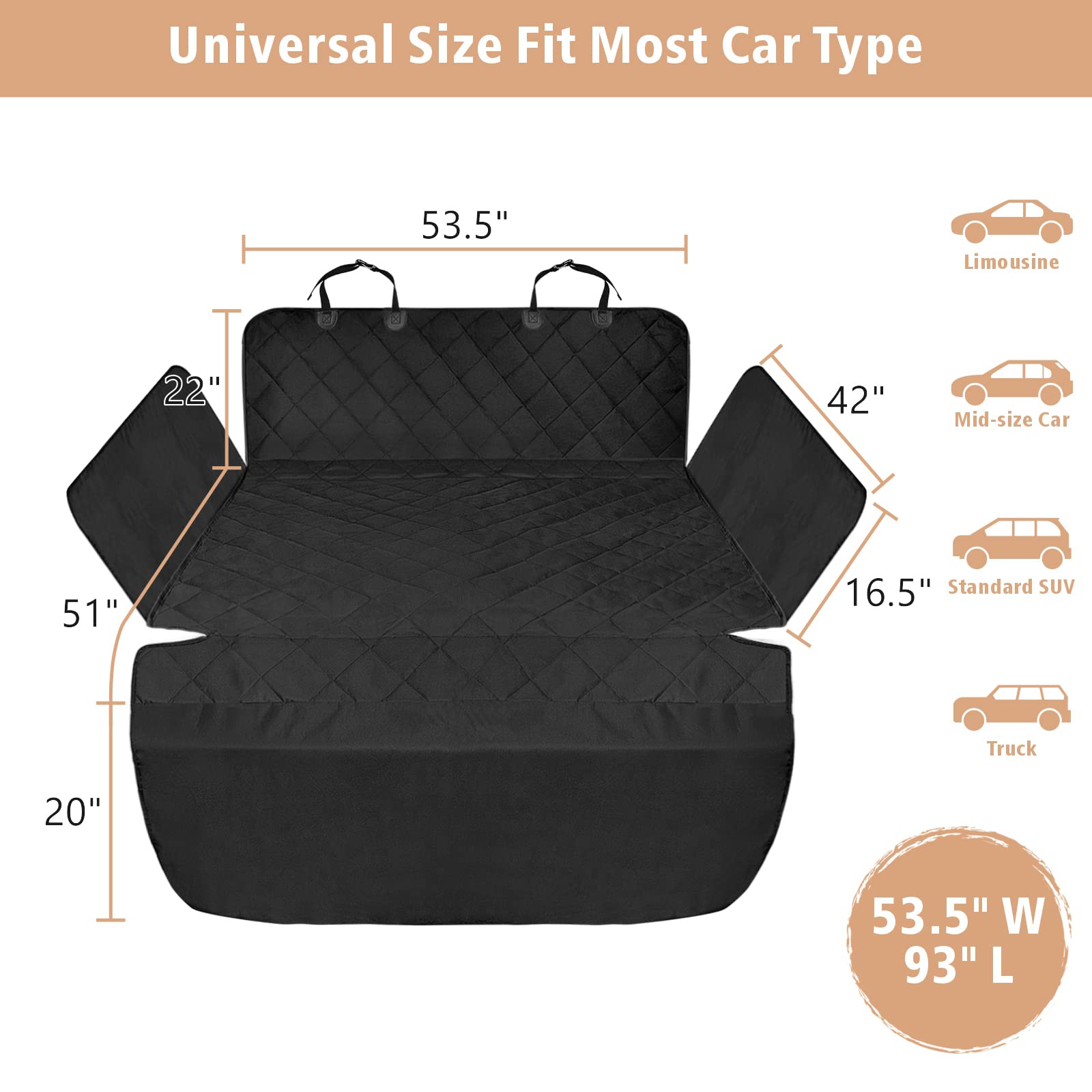 Foto 4 | Funda Suv Cargo Liner F-color Impermeable Para Perros, Ajuste Universal - Venta Internacional.