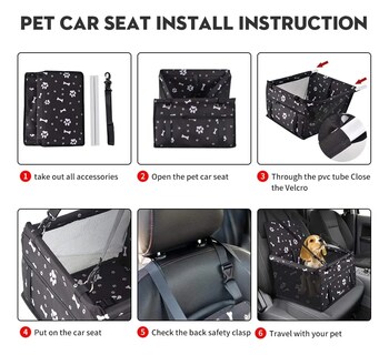 Foto 5 | Asientos De Coche Para Mascotas, Lab.g Perros O Gatos Negro