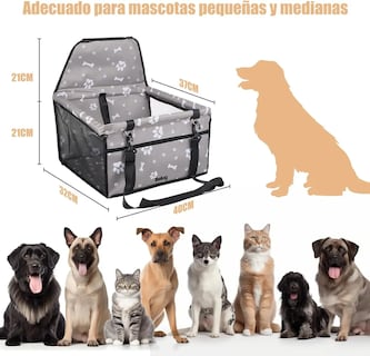 Foto 2 | Asiento Del Coche De Seguridad Para Mascotas Gris -huellas