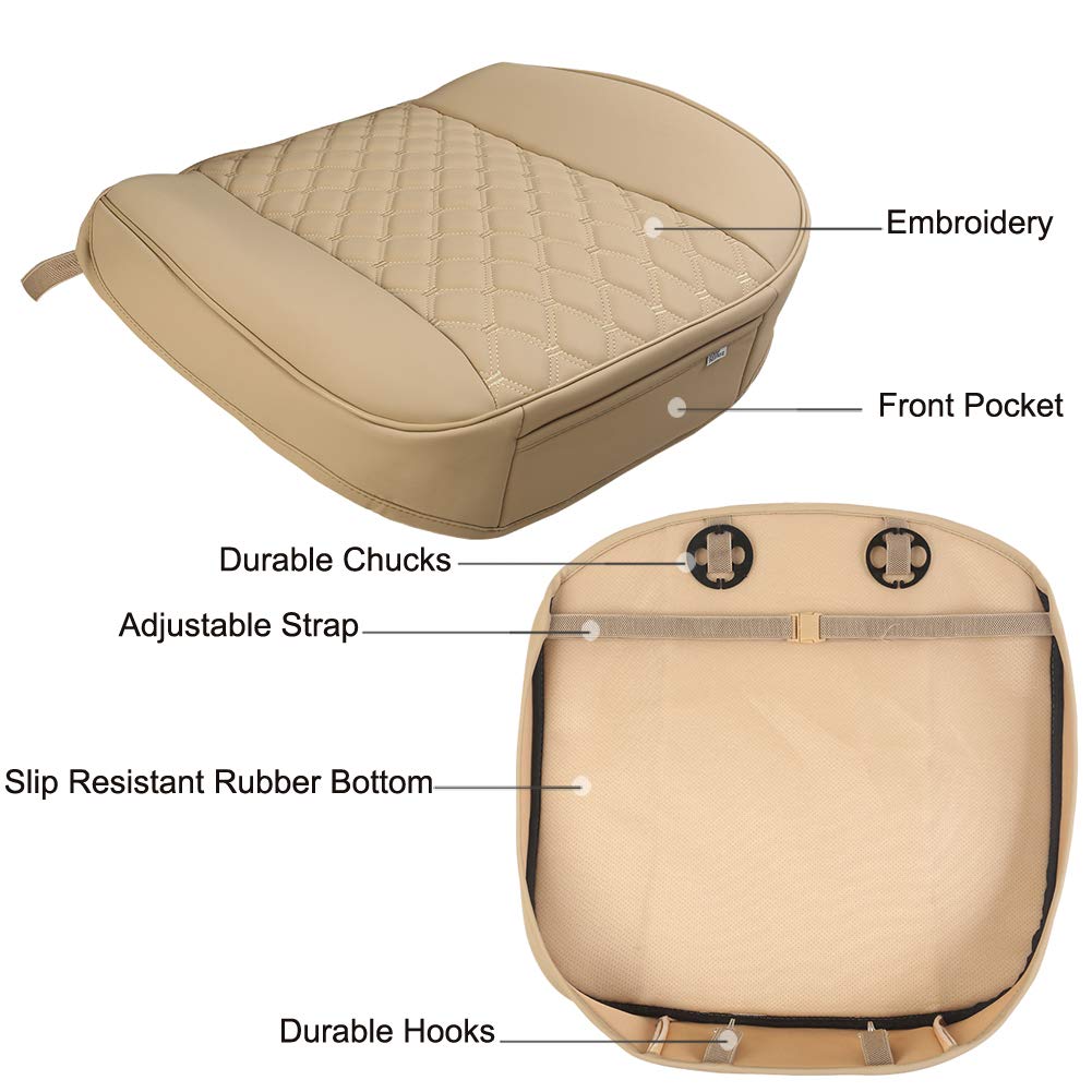 Foto 3 pulgar | Funda De Asiento De Coche Con Diseño De Pantera Negra, Piel Sintética, Parte Delantera Beige, 1 Unidad - Venta In