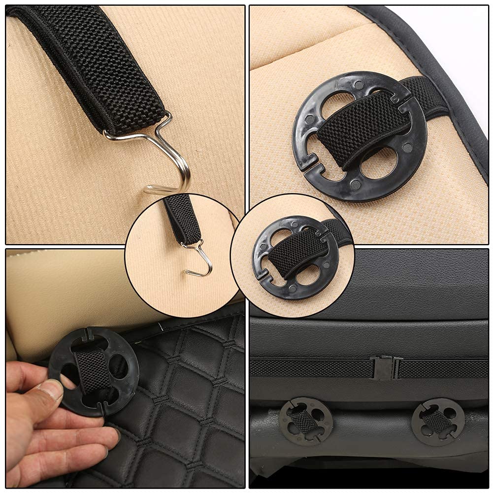 Foto 6 pulgar | Funda De Asiento De Coche Con Diseño De Pantera Negra, Piel Sintética, Parte Delantera Beige, 1 Unidad - Venta In