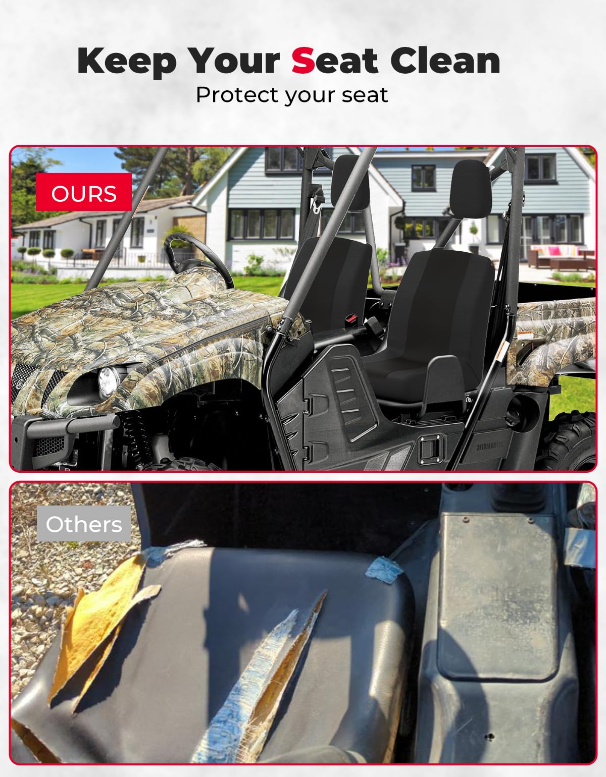Foto 6 | Fundas De Asiento Para Utv Kemimoto Negras Con Reposacabezas Rhino 700 660 450 - Venta Internacional.
