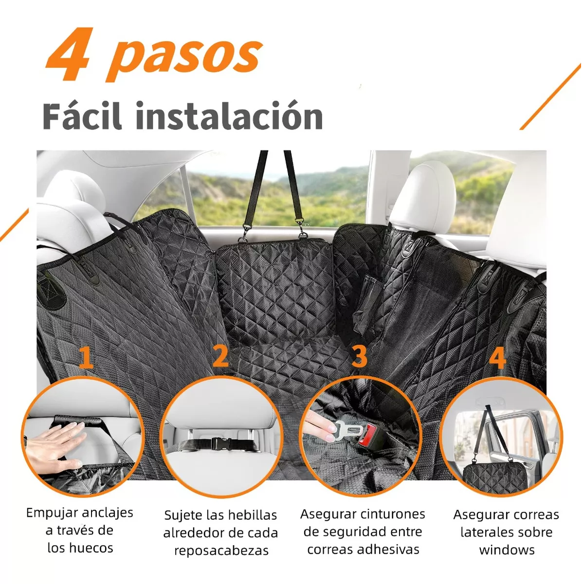 Foto 3 pulgar | Funda Impermeable Cubreasientos de Auto para Perro Eo Safe Imports ESI-8702 Negro