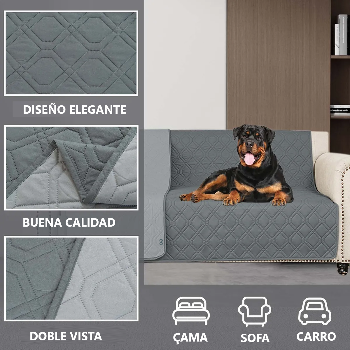 Foto 4 pulgar | Funda Impermeable De Colchón Para Mascotas Eo Safe Imports Esi-18719 Gris