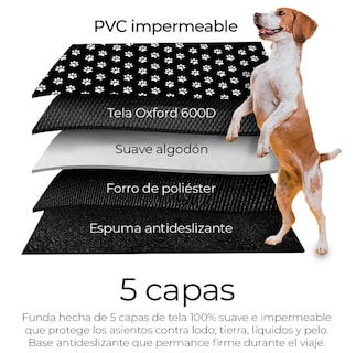 Foto 3 | Funda Impermeable Coche Cubre Asiento Mascota Auto Perro Color Negro
