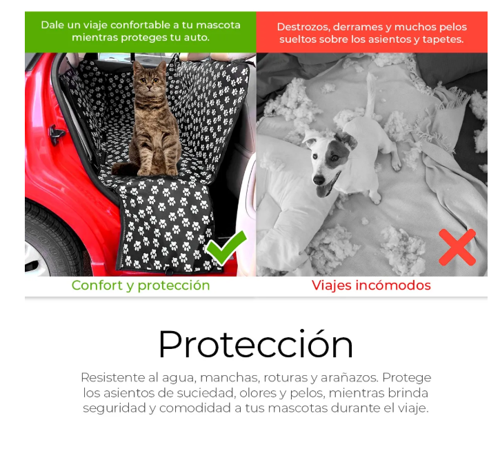 Foto 4 | Funda Impermeable Coche Cubre Asiento Mascota Auto Perro Color Negro