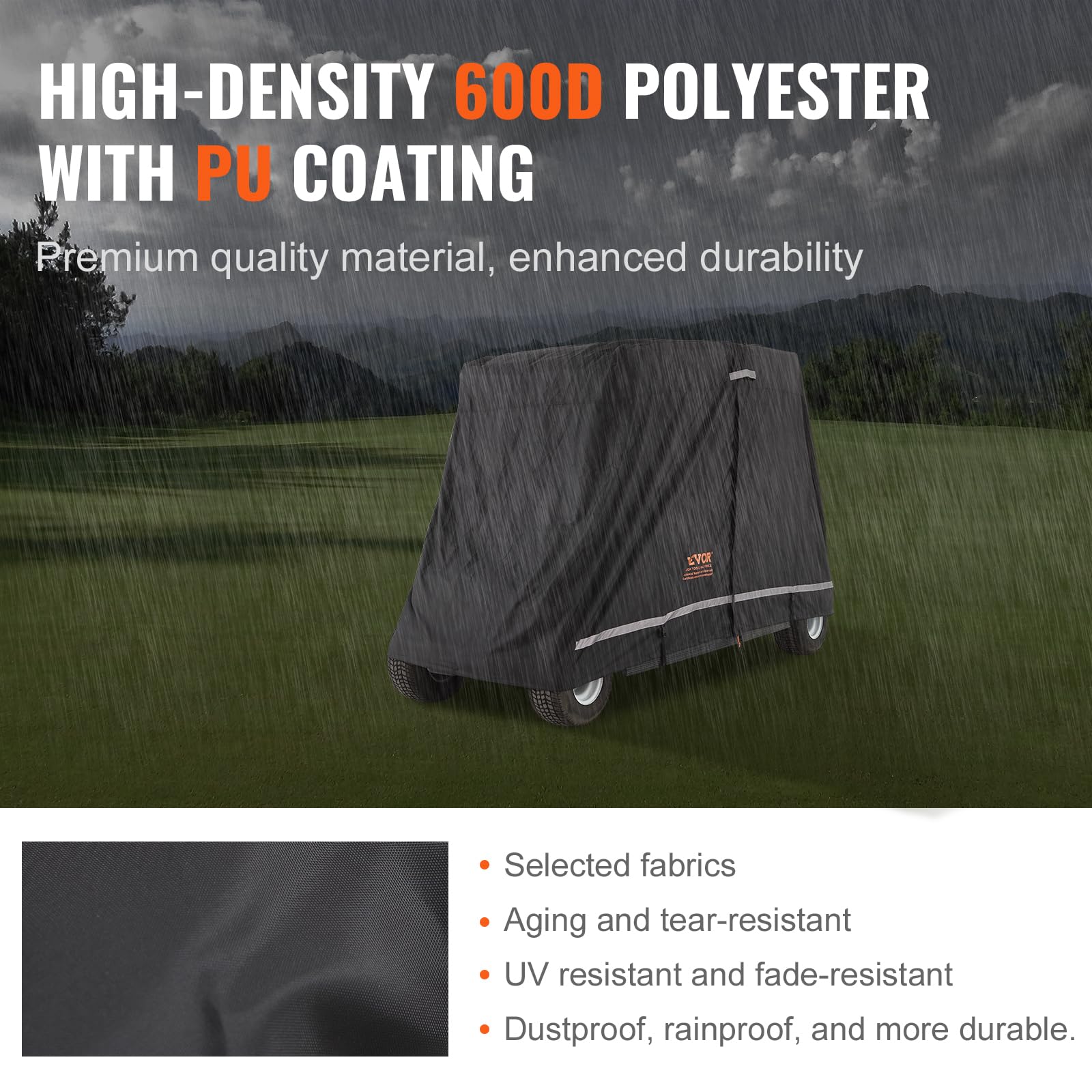 Foto 4 pulgar | Funda Para Carrito De Golf Vevor 4 Passenger 600d De Poliéster Impermeable - Venta Internacional.