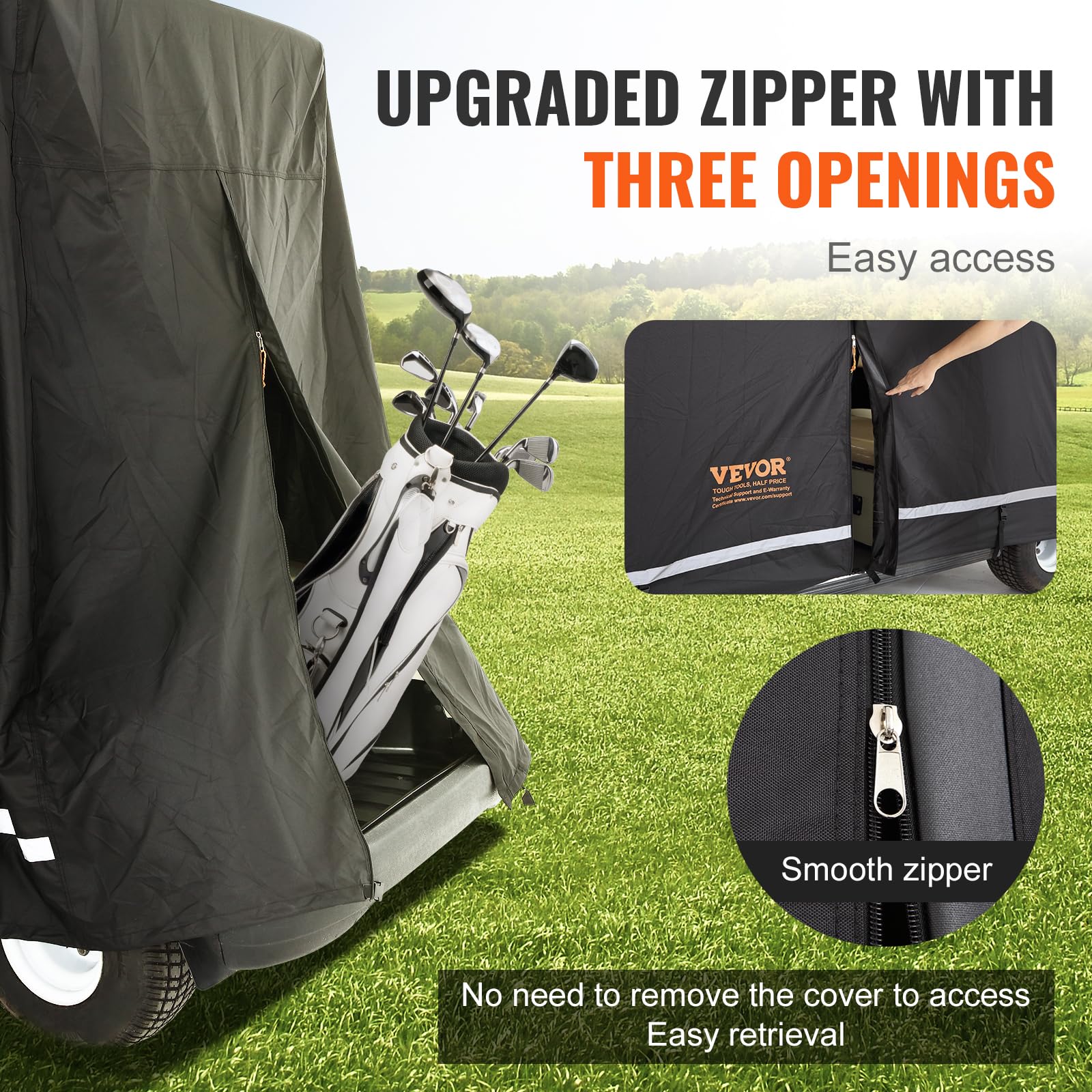 Foto 5 pulgar | Funda Para Carrito De Golf Vevor 4 Passenger 600d De Poliéster Impermeable - Venta Internacional.