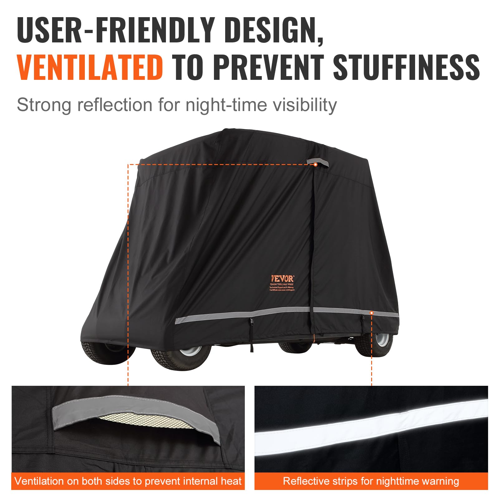 Foto 5 | Funda Para Carrito De Golf Vevor 4 Passenger 600d De Poliéster Impermeable - Venta Internacional.