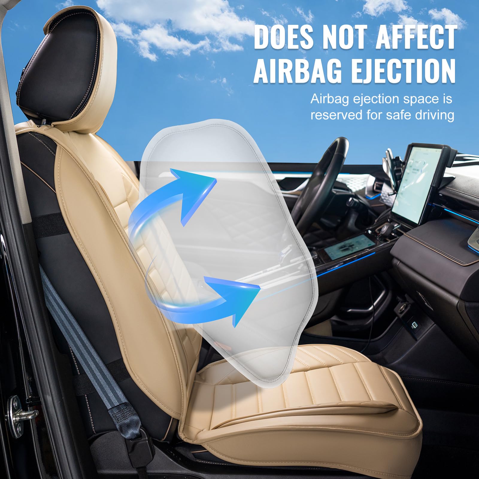 Foto 6 pulgar | Fundas De Asiento De Coche Vevor Universales Para Asientos Delanteros De Piel Sintética - Venta Internacional.