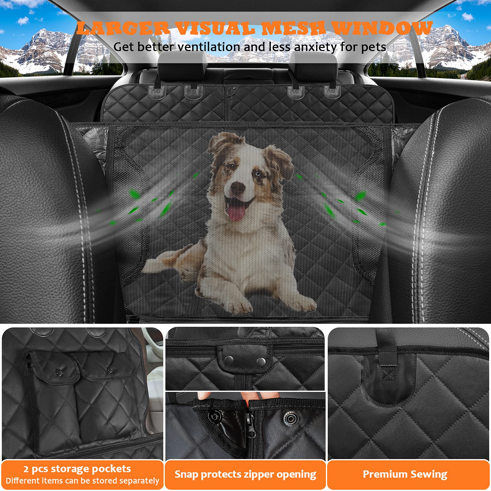 Foto 4 | Funda De Asiento De Coche Para Perros Urpower 6 En 1 Impermeable Para Asiento Trasero - Venta Internacional.