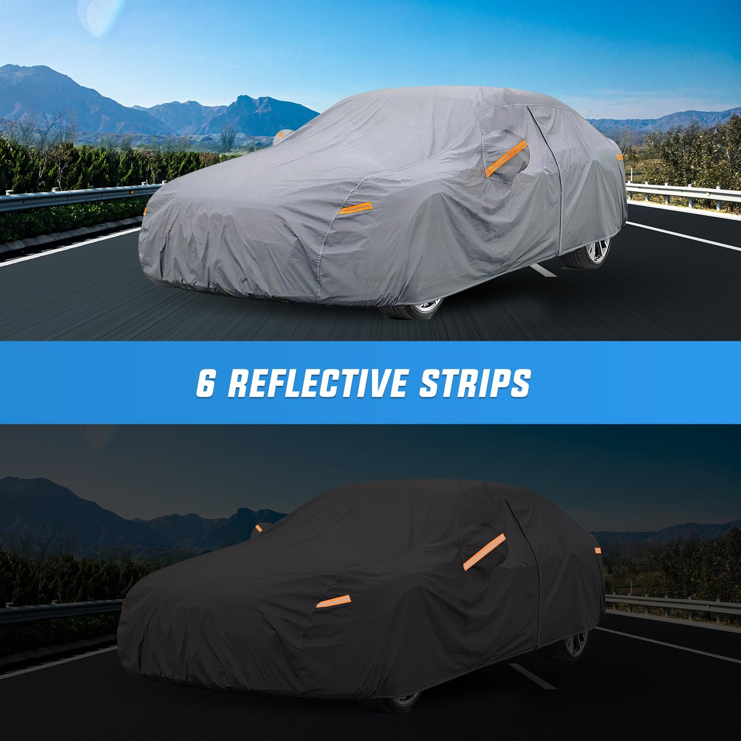 Foto 6 | Funda De Coche Nilight Impermeable Para Todo Tipo De Clima, Tamaño Sedán, 186-193 Cm - Venta Internacional.