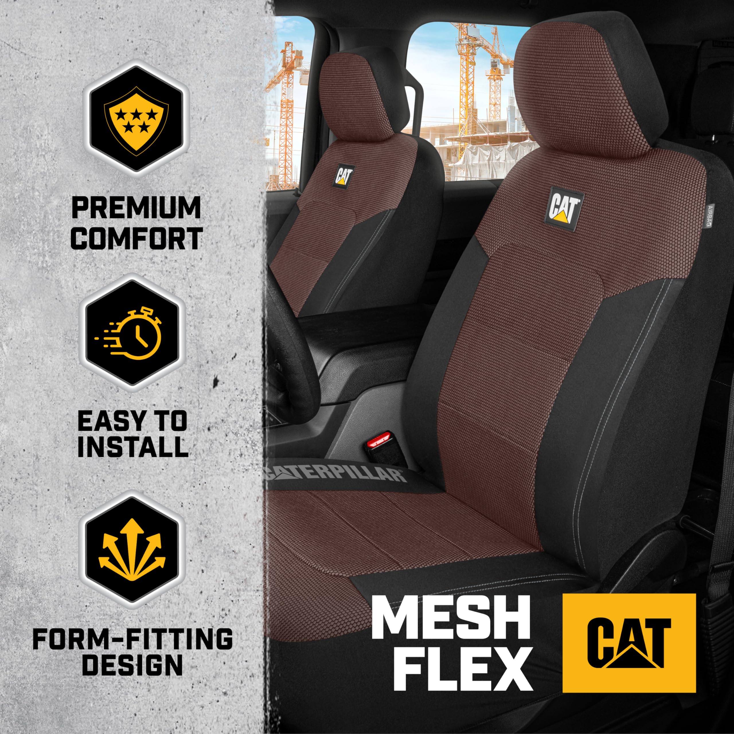Foto 3 pulgar | Fundas De Asiento Automotrices Cat Meshflex Para Automóviles, Camiones Y Suv - Venta Internacional.