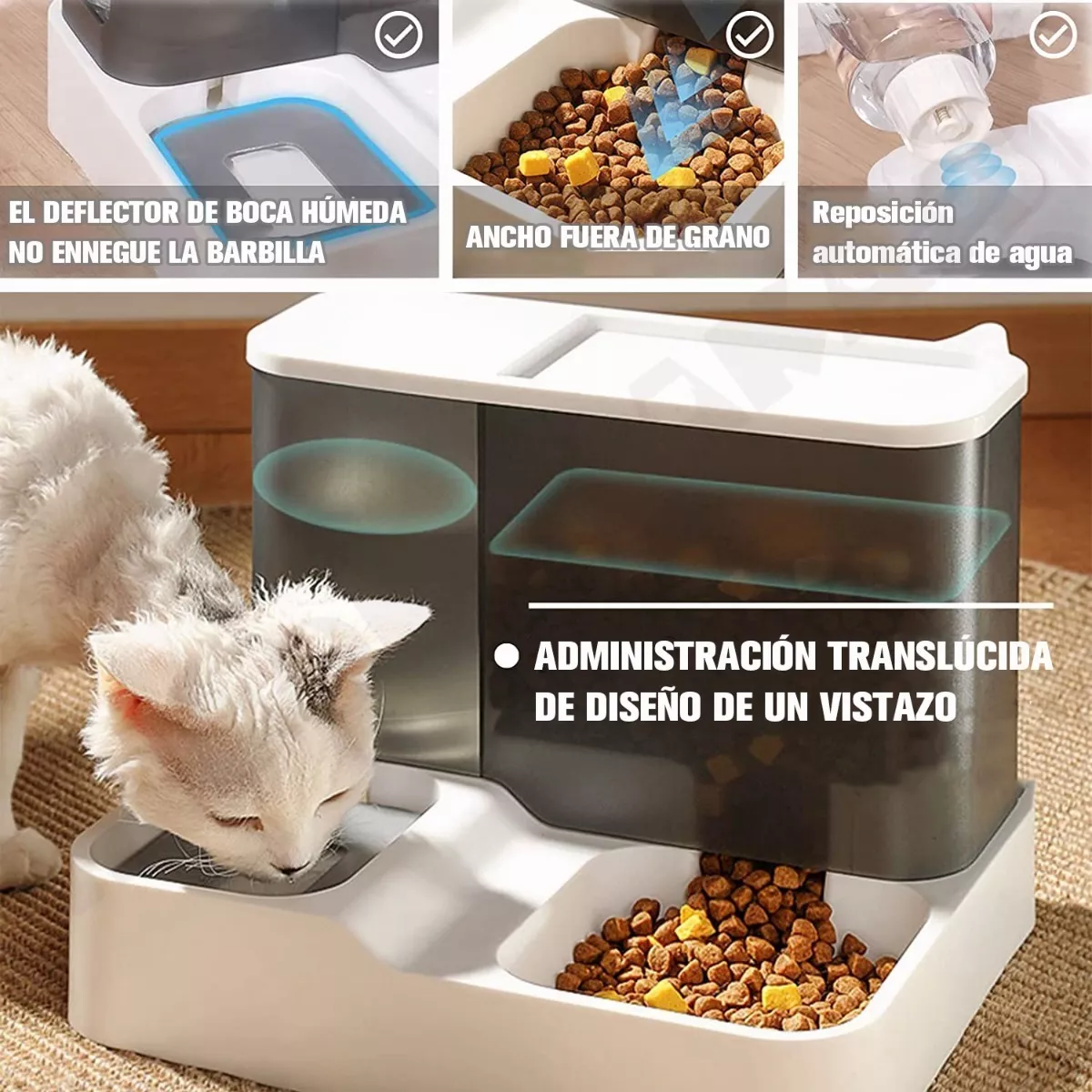 Foto 4 | Dispensador Comedero Y Bebedero Automático para Macotas Beluga Spielwaren GmbH color Blanco