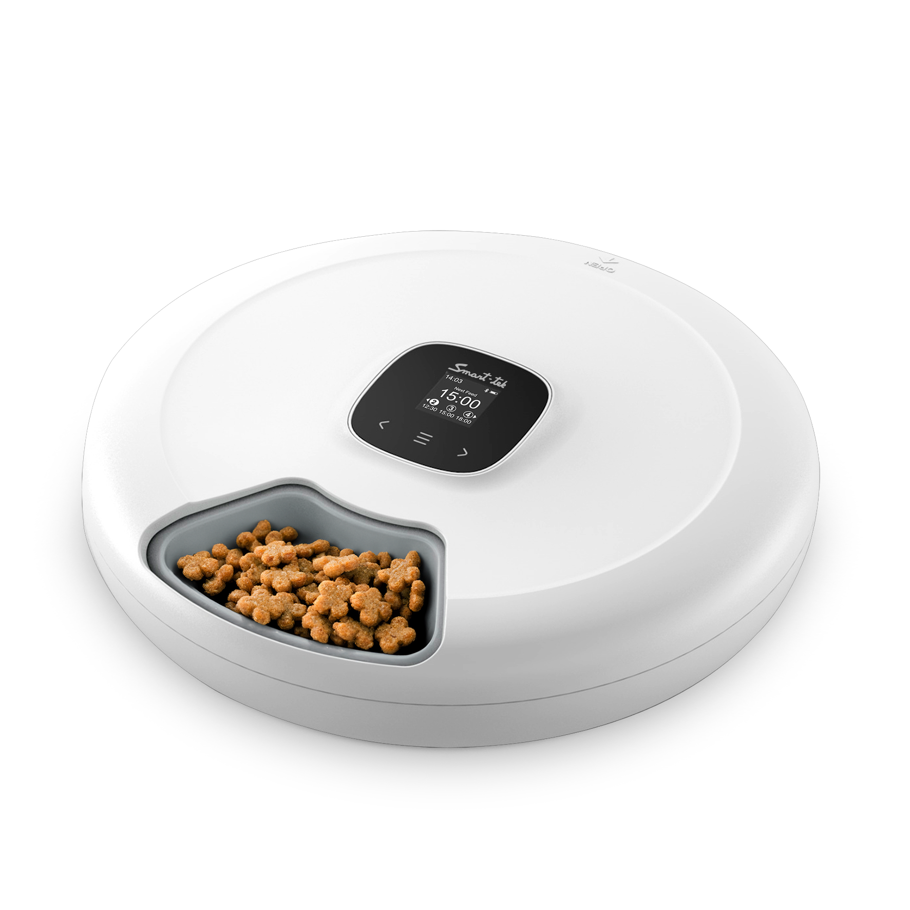 Dispensador Automático de Comida Smart Tek Pf 300 Blanco para Mascotas