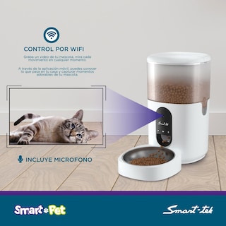 Foto 2 | Dispensador de Alimento para máscotas Automático Con Cámara HD, control WIFI, 4L, compatible Android/iOS PF200 Smart-