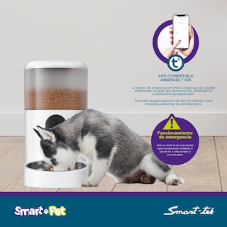 Foto 3 | Dispensador de Alimento para máscotas Automático Con Cámara HD, control WIFI, 4L, compatible Android/iOS PF200 Smart-