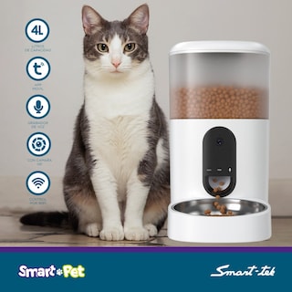 Foto 4 | Dispensador de Alimento para máscotas Automático Con Cámara HD, control WIFI, 4L, compatible Android/iOS PF200 Smart-
