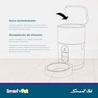 Foto 5 | Dispensador de Alimento para máscotas Automático Con Cámara HD, control WIFI, 4L, compatible Android/iOS PF200 Smart-