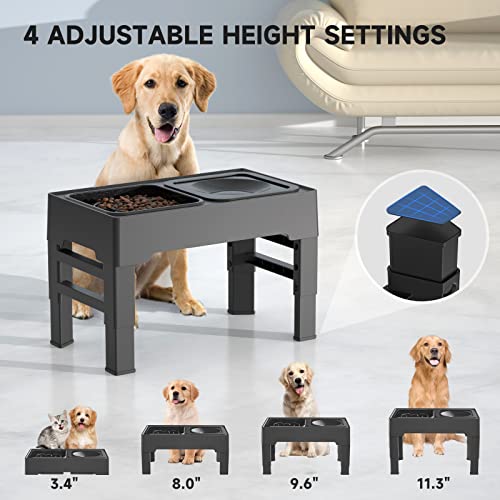 Foto 3 pulgar | Cuencos Elevados Para Perros Els Pet Ajustables Con Alimentador Lento - Venta Internacional.