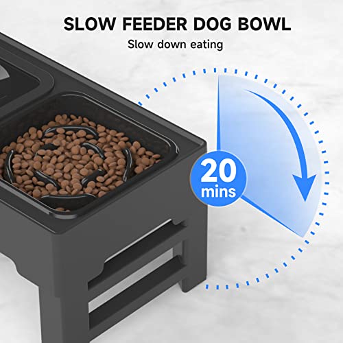 Foto 4 pulgar | Cuencos Elevados Para Perros Els Pet Ajustables Con Alimentador Lento - Venta Internacional.
