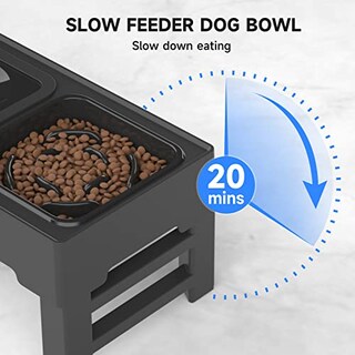 Foto 3 | Cuencos Elevados Para Perros Els Pet Ajustables Con Alimentador Lento - Venta Internacional.