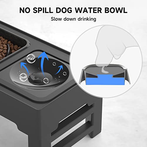 Foto 5 pulgar | Cuencos Elevados Para Perros Els Pet Ajustables Con Alimentador Lento - Venta Internacional.