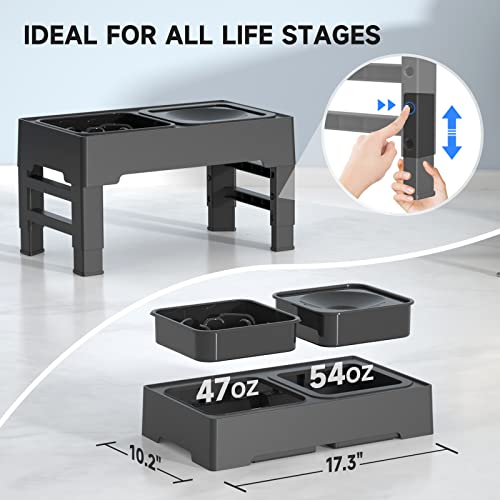 Foto 8 pulgar | Cuencos Elevados Para Perros Els Pet Ajustables Con Alimentador Lento - Venta Internacional.