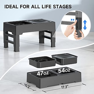 Foto 7 | Cuencos Elevados Para Perros Els Pet Ajustables Con Alimentador Lento - Venta Internacional.
