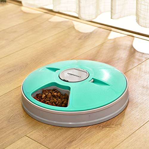 Foto 6 pulgar | Comedero Electrónico Automático Para Mascotas Con Temporizador, 6 Porciones, Color Verde Azulado - Venta Internacional.