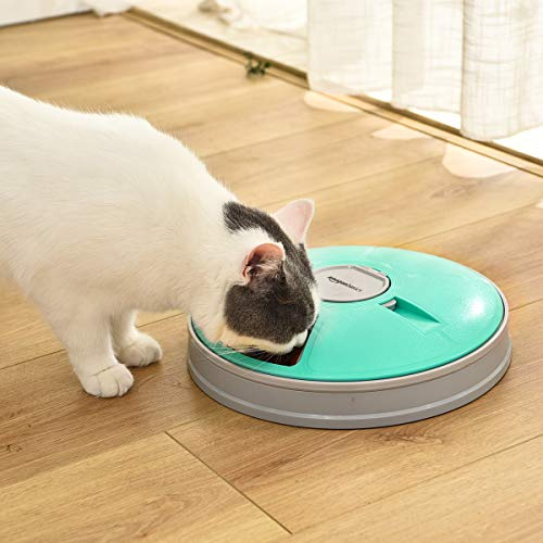 Foto 7 pulgar | Comedero Electrónico Automático Para Mascotas Con Temporizador, 6 Porciones, Color Verde Azulado - Venta Internacional.