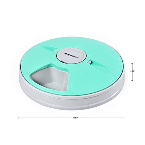 Foto 8 pulgar | Comedero Electrónico Automático Para Mascotas Con Temporizador, 6 Porciones, Color Verde Azulado - Venta Internacional.