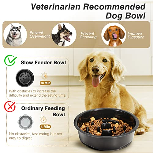 Foto 5 pulgar | Soporte Elevado Para Perros Lewondr, Alimentador Lento, De Acero Inoxidable - Venta Internacional.