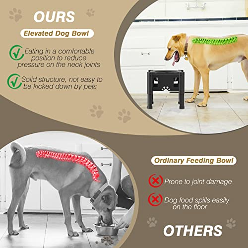 Foto 6 pulgar | Soporte Elevado Para Perros Lewondr, Alimentador Lento, De Acero Inoxidable - Venta Internacional.