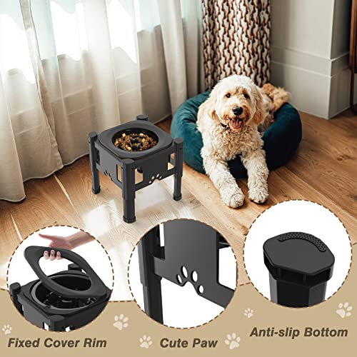 Foto 8 pulgar | Soporte Elevado Para Perros Lewondr, Alimentador Lento, De Acero Inoxidable - Venta Internacional.