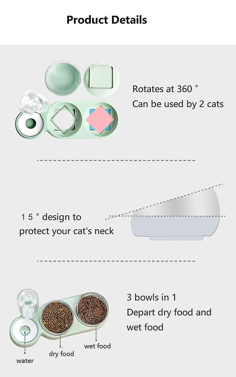 Foto 8 pulgar | Bebedero Para Gatos De 15° Y Alimentador De Agua Automático - Venta Internacional.
