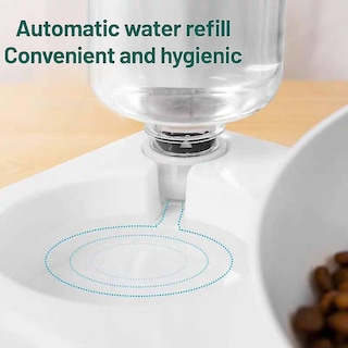 Foto 3 | Dispensador De Alimentos Huoguo Con Recarga Automática De Doble Cuenco Para Mascotas - Venta Internacional.