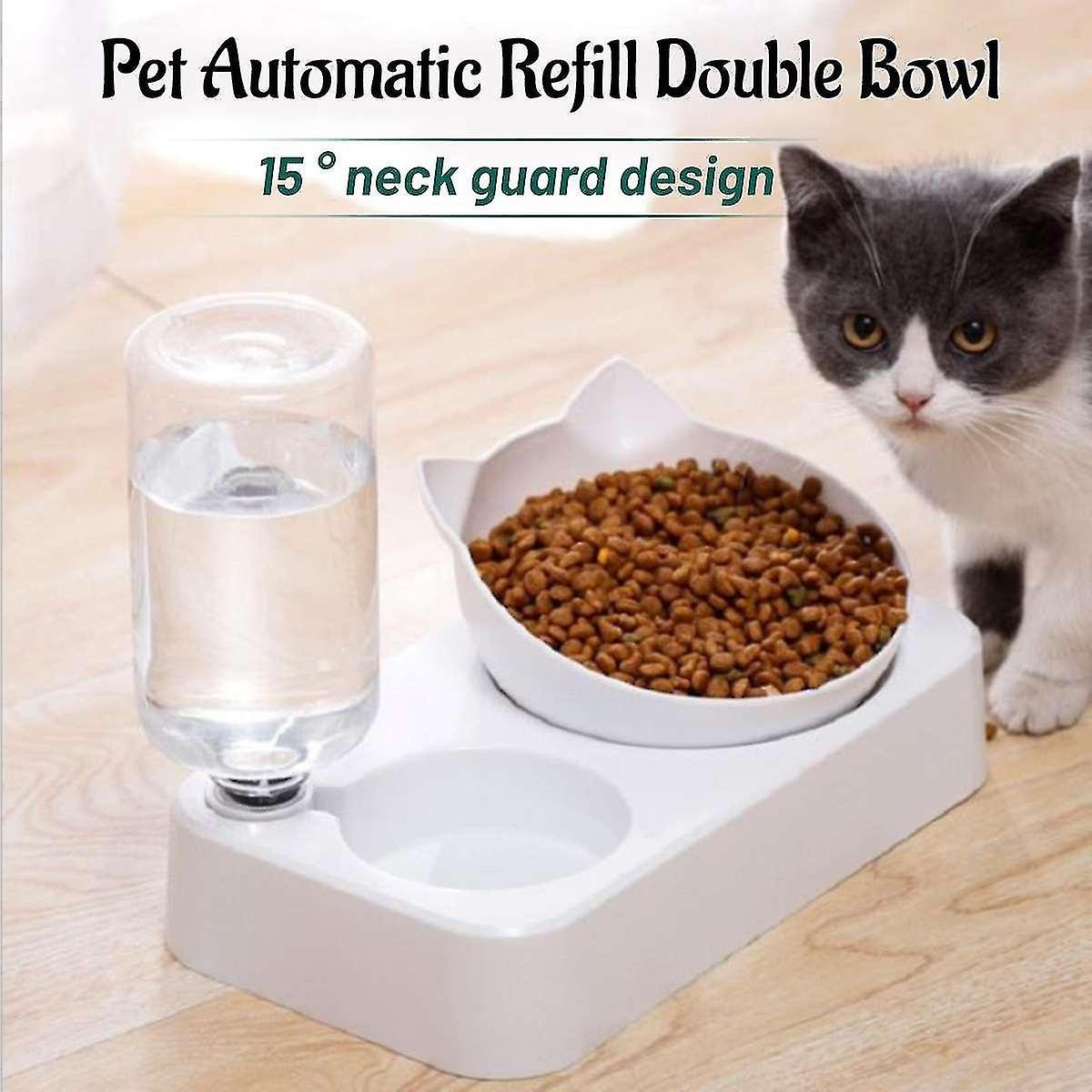 Foto 5 pulgar | Dispensador De Alimentos Huoguo Con Recarga Automática De Doble Cuenco Para Mascotas - Venta Internacional.