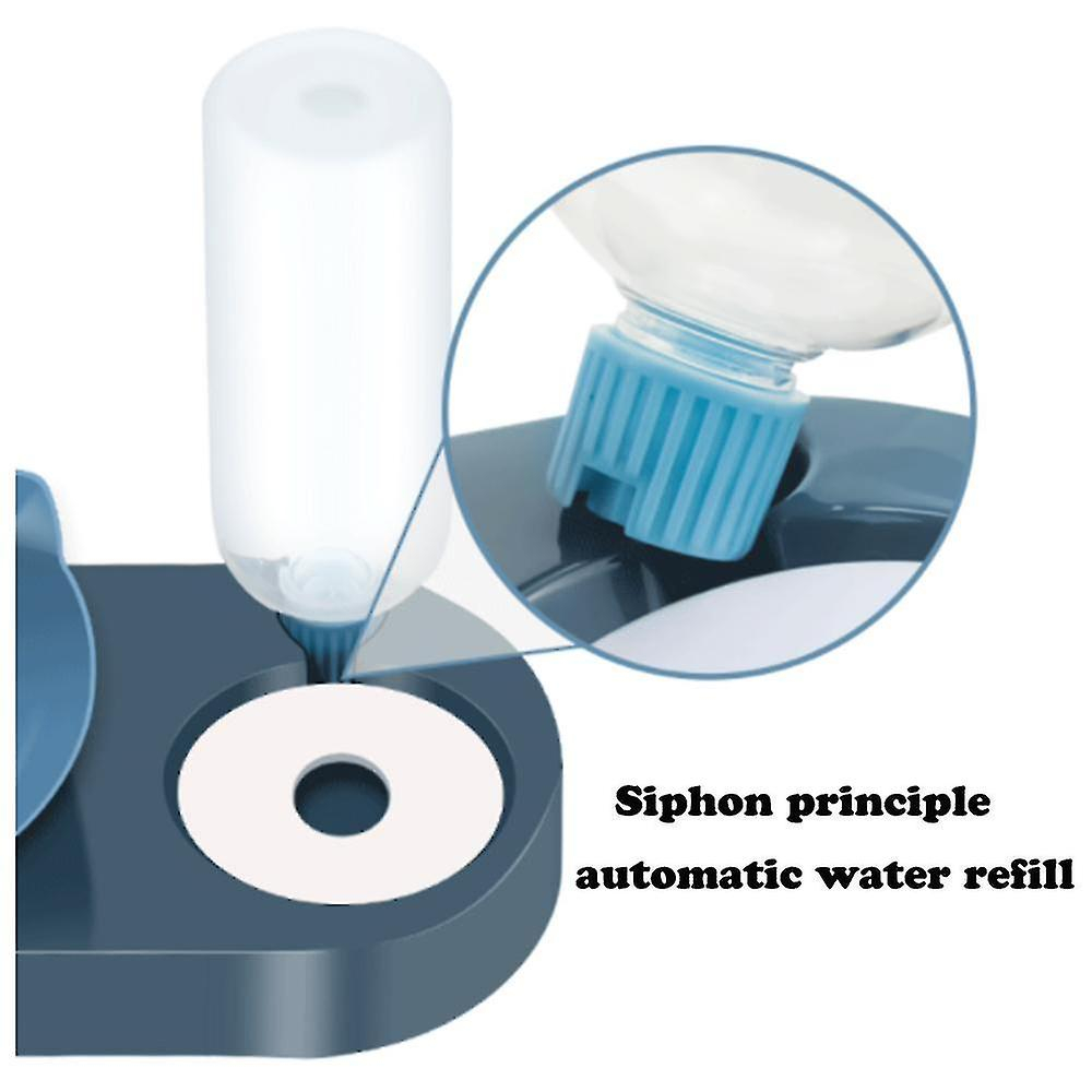 Foto 4 pulgar | Dispensador De Alimentos Huoguo, Almacenamiento Automático De Agua Para Mascotas, Color Azul - Venta Internacional.
