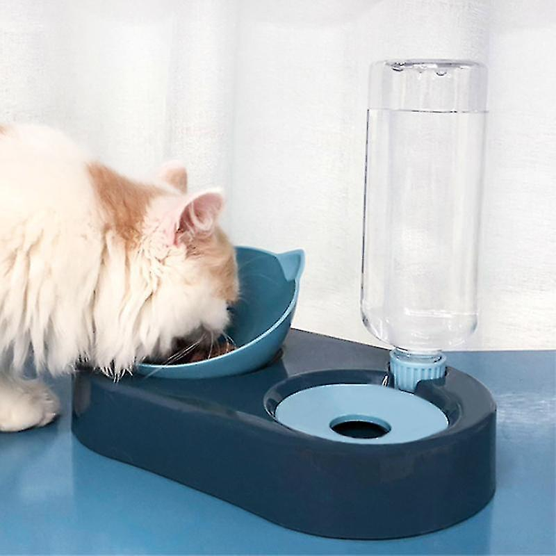 Foto 5 pulgar | Dispensador De Alimentos Huoguo, Almacenamiento Automático De Agua Para Mascotas, Color Azul - Venta Internacional.