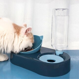 Foto 4 | Dispensador De Alimentos Huoguo, Almacenamiento Automático De Agua Para Mascotas, Color Azul - Venta Internacional.