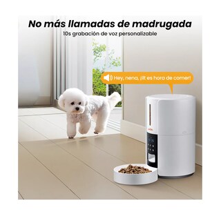 Foto 2 | 3l Dispensador De Alimentador Automatico Para Perros Y Gatos Eo Safe Imports Esi-17299 Blanco