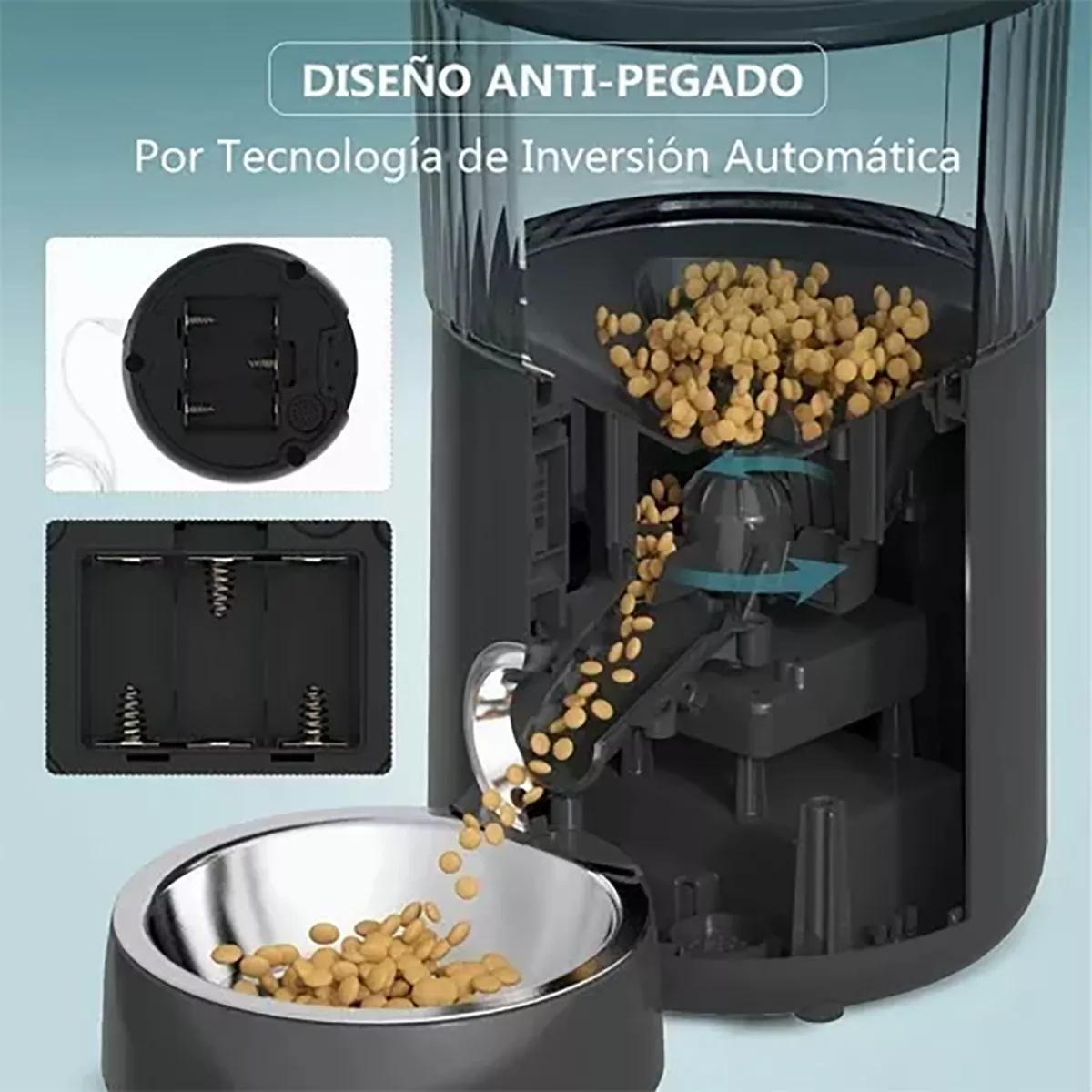 Foto 4 pulgar | 4l Alimentador Automatico Perro Gato Mascota Pantalla Touch Eo Safe Imports Esi-17300 Negro