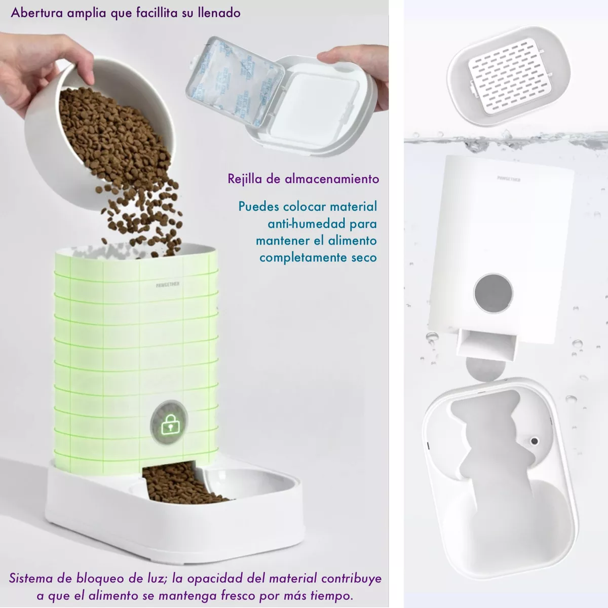 Foto 4 pulgar | Comedero Dispensador Automático Para Perros Eo Safe Imports Esi-18163 Blanco