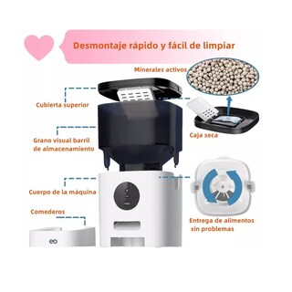 Foto 2 | Alimentador Automático Para Mascotas Con Aplicación Wifi Eo Safe Imports Esi-16187-1 Multicolor